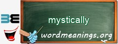 WordMeaning blackboard for mystically